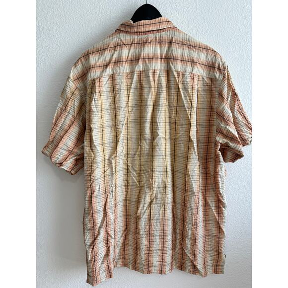 Tommy Bahama Mens Original Fit Size XL Silk/Cotton Blend Coconut Button Up Peach - Picture 2 of 7